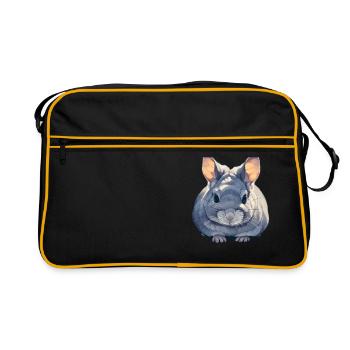 Chinchillas Chinchilla - Sac Retro - noir/or - Devant