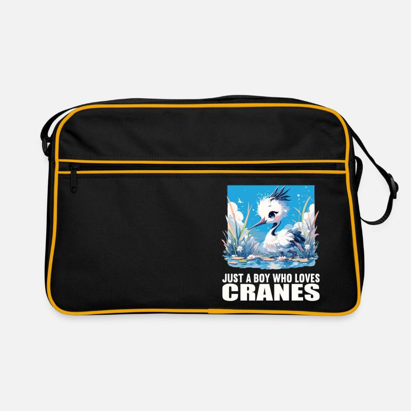 Kraniche Kranich Retro Tasche