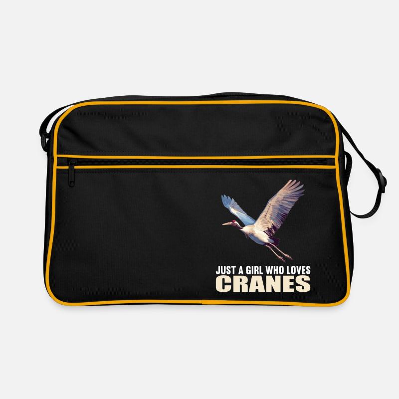 Kraniche Kranich Retro Tasche