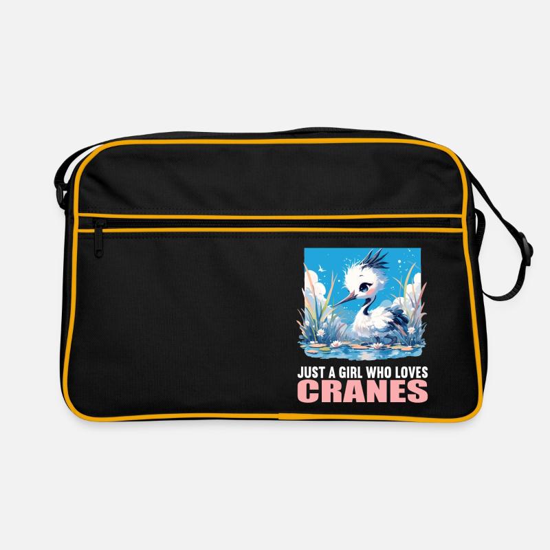 Kraniche Kranich Retro Tasche