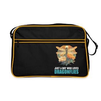 Dragonflies Dragonfly - Retro Bag - black/gold - Front