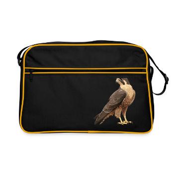 Falken Falke - Retro Tasche - Schwarz/Gold - Vorne