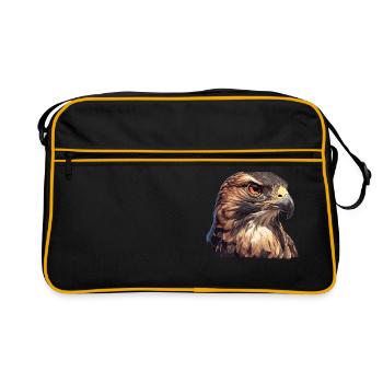 Falken Falke - Retro Tasche - Schwarz/Gold - Vorne