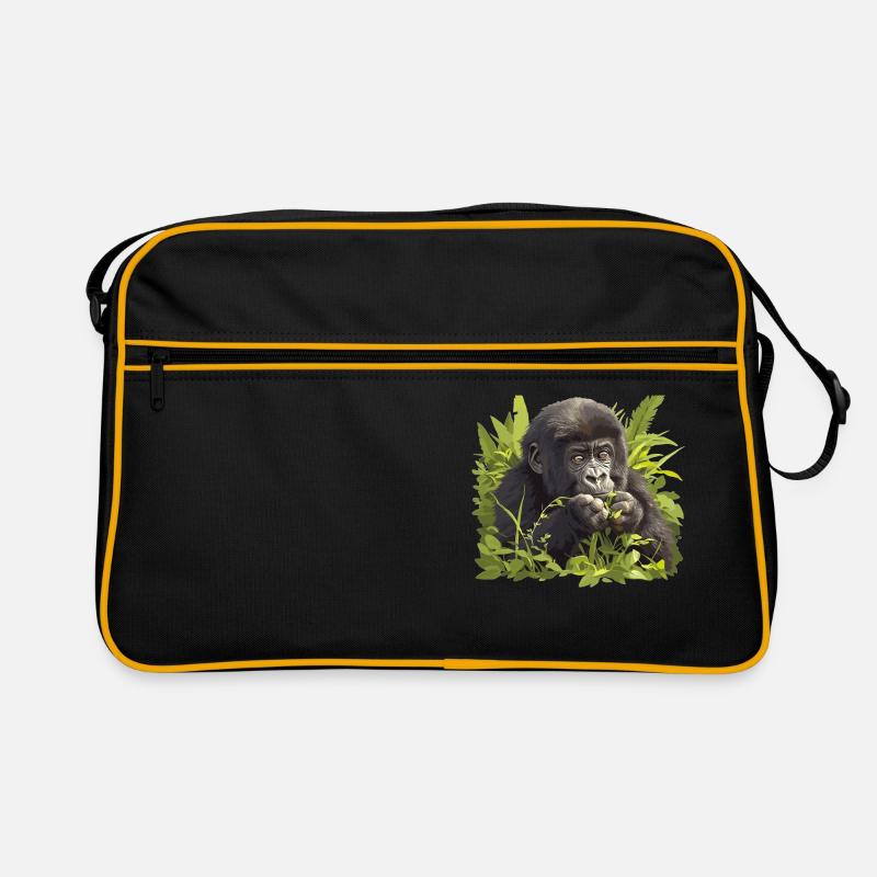 Gorilles Gorilles - Sac Retro - noir/or