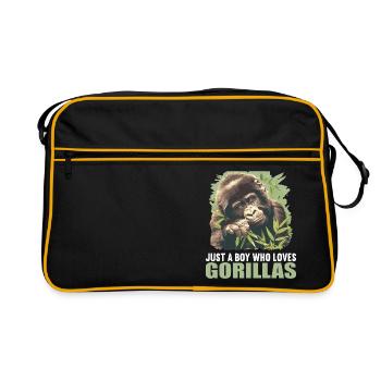 Gorillas Gorilla - Retro Tasche - Schwarz/Gold - Vorne