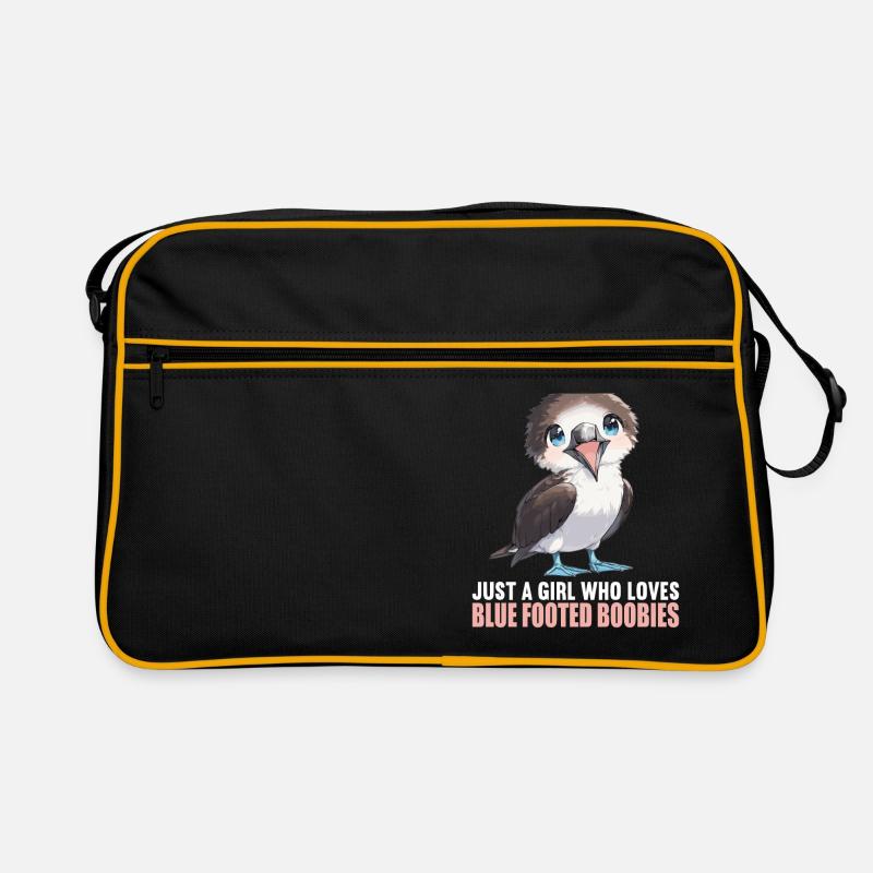 Blue-footed booby Retro Bag