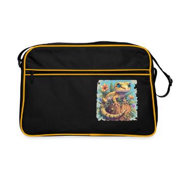 Geckos Gecko - Retro Bag - black/gold - Front