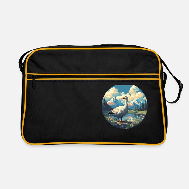 geese goose Retro Bag