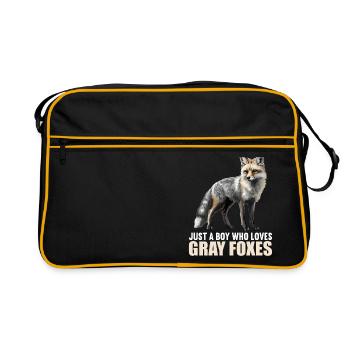 Gray foxes Gray fox - Retro Bag - black/gold - Front