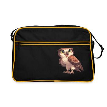 Falken Falke - Retro Tasche - Schwarz/Gold - Vorne