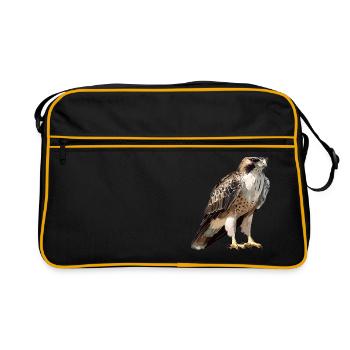 Falken Falke - Retro Tasche - Schwarz/Gold - Vorne