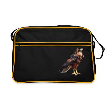 Falken Falke - Retro Tasche - Schwarz/Gold - Vorne