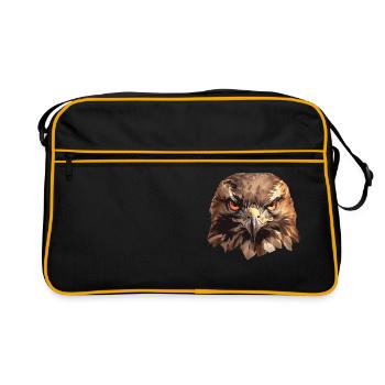 Falken Falke - Retro Tasche - Schwarz/Gold - Vorne