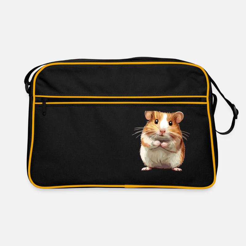 Hamster - Retro Tasche - Schwarz/Gold