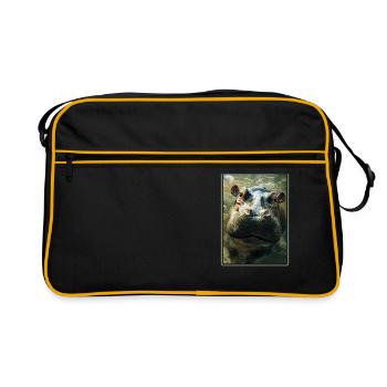 Hippopotame Hippopotame - Sac Retro - noir/or - Devant
