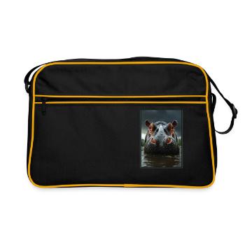 Hippopotame Hippopotame - Sac Retro - noir/or - Devant