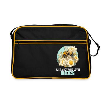 Bees Bee - Retro Bag - black/gold - Front