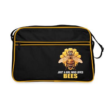 Bees Bee - Retro Bag - black/gold - Front