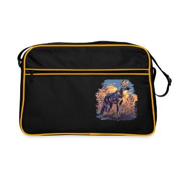 Jackals Jackal - Retro Bag - black/gold - Front