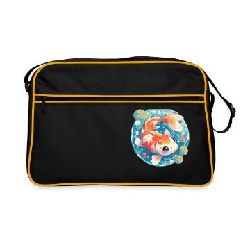 Koi Koi Carpe - Sac Retro - noir/or - Devant