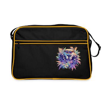 Araignée sauteuse Springspinnen Springspinne - Sac Retro - noir/or - Devant