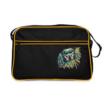 Araignée sauteuse Springspinnen Springspinne - Sac Retro - noir/or - Devant