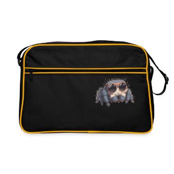 Araignée sauteuse Springspinnen Springspinne - Sac Retro - noir/or - Devant