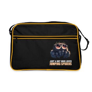 Araignée sauteuse Springspinnen Springspinne - Sac Retro - noir/or - Devant