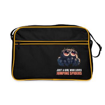 Araignée sauteuse Springspinnen Springspinne - Sac Retro - noir/or - Devant