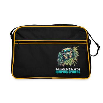 Araignée sauteuse Springspinnen Springspinne - Sac Retro - noir/or - Devant