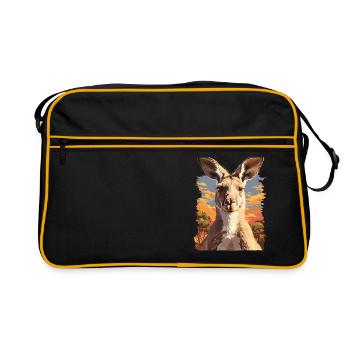 Kangourous Kangourou - Sac Retro - noir/or - Devant
