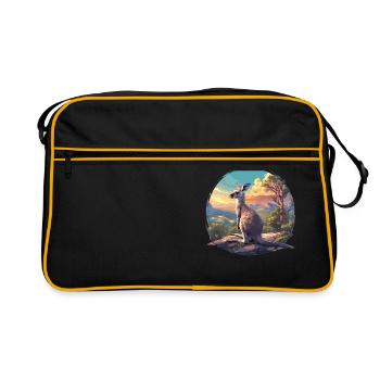 Kangourous Kangourou - Sac Retro - noir/or - Devant