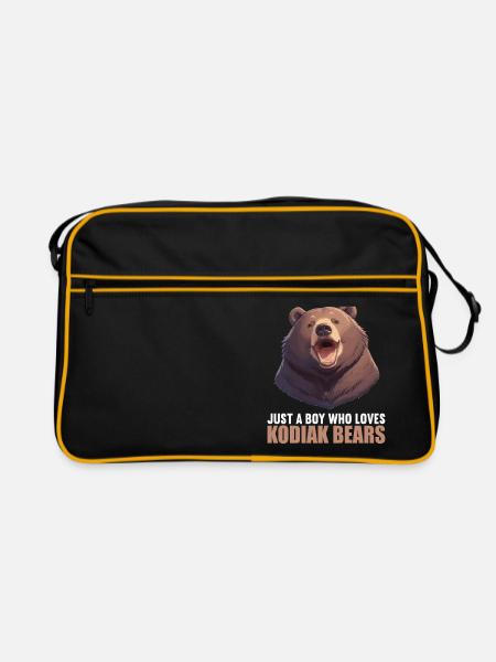 Kodiakbären Kodiakbär - Retro Tasche - Schwarz/Gold - Vorne