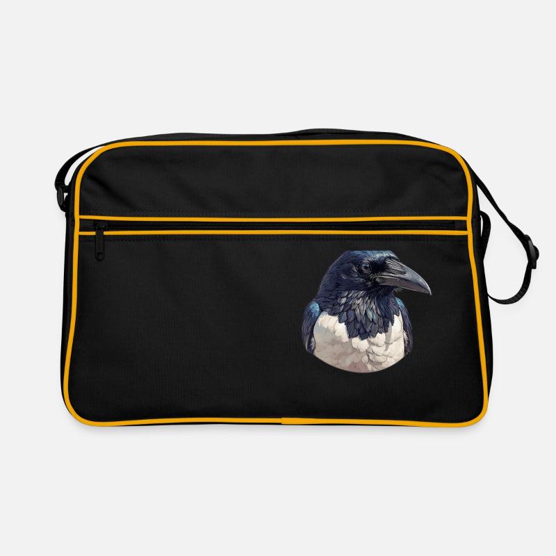 Elstern Elster - Retro Tasche - Schwarz/Gold