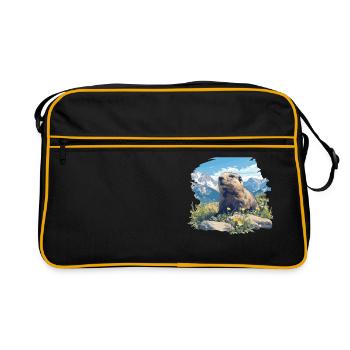 Marmots Groundhog - Retro Bag - black/gold - Front