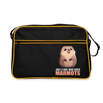 Murmeltiere Murmeltier - Retro Tasche - Schwarz/Gold - Vorne