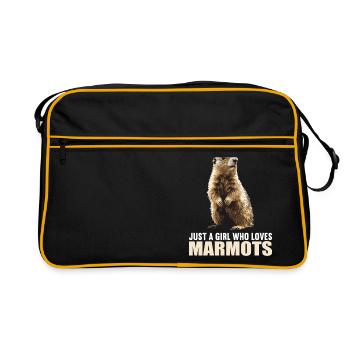 Murmeltiere Murmeltier - Retro Tasche - Schwarz/Gold - Vorne