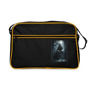 Weiße Haie Weißer Hai - Retro Tasche - Schwarz/Gold - Vorne