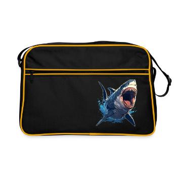 Haie Hai - Retro Tasche - Schwarz/Gold - Vorne