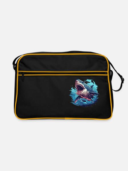 Haie Hai - Retro Tasche - Schwarz/Gold - Vorne