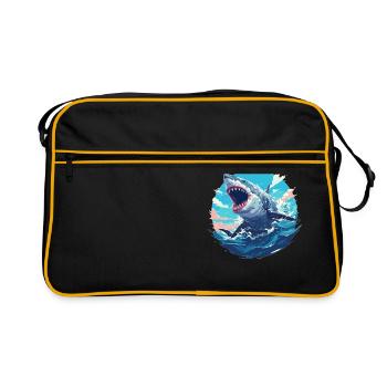 Haie Hai - Retro Tasche - Schwarz/Gold - Vorne