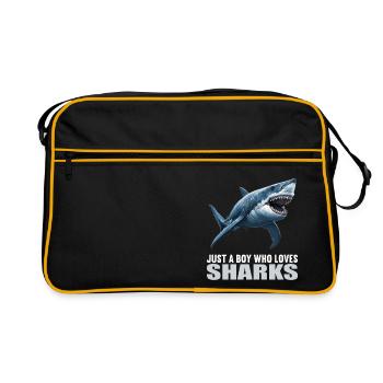 Haie Hai - Retro Tasche - Schwarz/Gold - Vorne