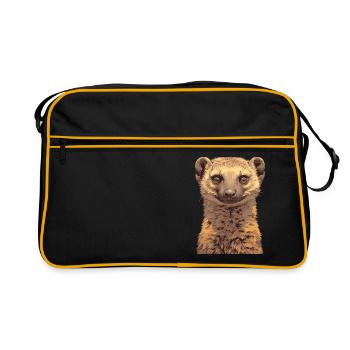 La mangouste de mangouste - Sac Retro - noir/or - Devant