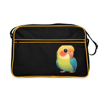 Perroquet Perroquet Perroquet - Sac Retro - noir/or - Devant