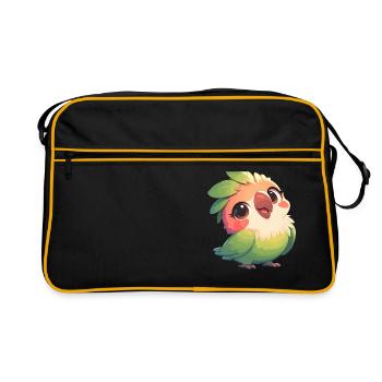 Perroquet Perroquet Perroquet - Sac Retro - noir/or - Devant