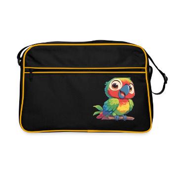 Perroquet Perroquet Perroquet - Sac Retro - noir/or - Devant