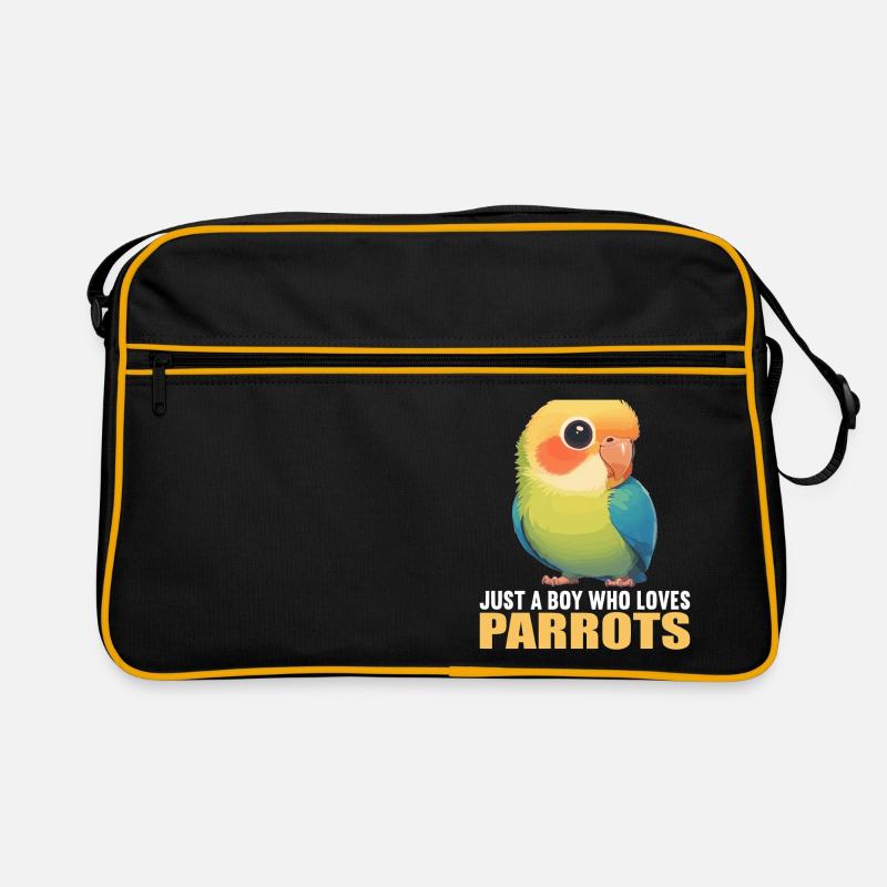 Perroquet Perroquet Perroquet - Sac Retro - noir/or