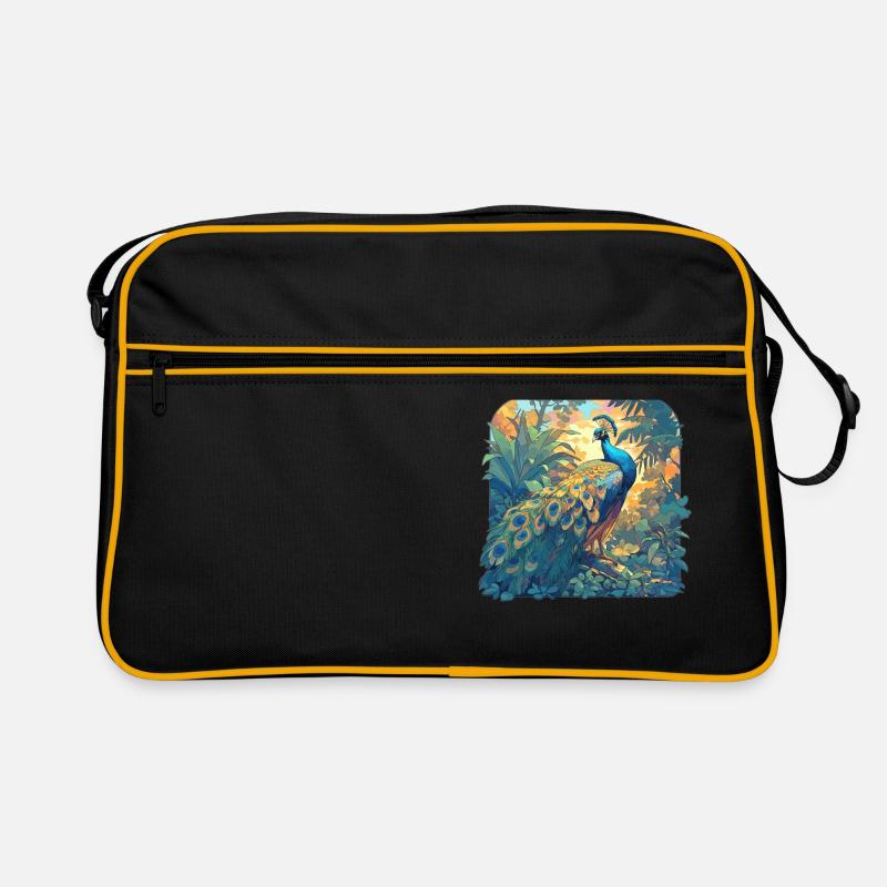 Pfaue Pfau Retro Tasche