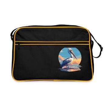 Pelikane Pelikan - Retro Tasche - Schwarz/Gold - Vorne