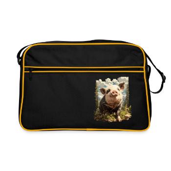 Cochon Cochon - Sac Retro - noir/or - Devant